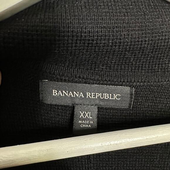 BANANA REPUBLIC Mati Oversized Sweater Blazer Coatigan Cardigan Black {51} - Picture 4 of 6